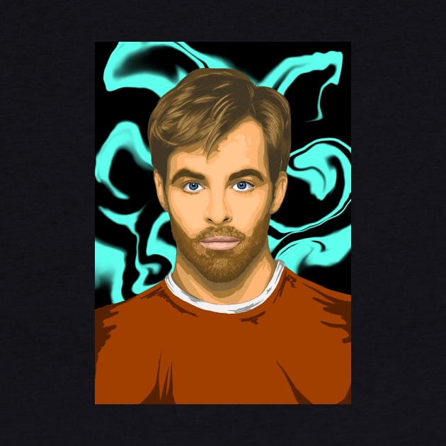 Chris Pine Pop Art Portrait by NibsonMother